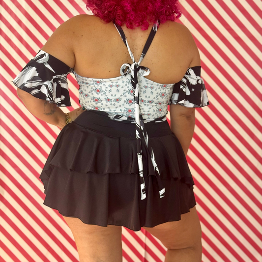 Falda Athleisure “PARRANDA” con Short Integrado, Faja Doble, Bolsillo, Rizo Trasero | Edición Limitada