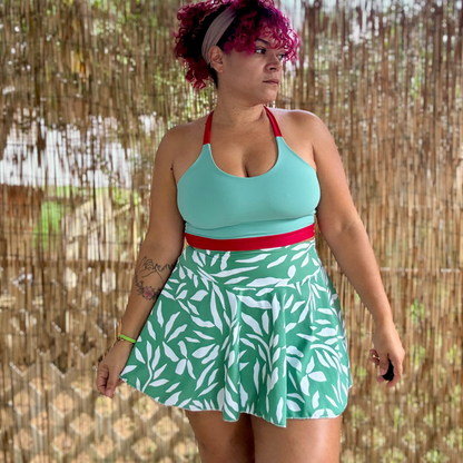 Skort Deportivo con Short Interno Sin Costura Frontal y Pretina Alta – In My Body