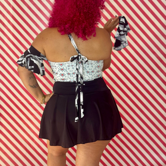 Top Deportivo Ajustable “Plena” – Soporte Medio, Manga Rizo Removible, Frente Torcido, Lycra 4-Way Spandex | Athleisure y Festivo | Hecho a Mano en Puerto Rico