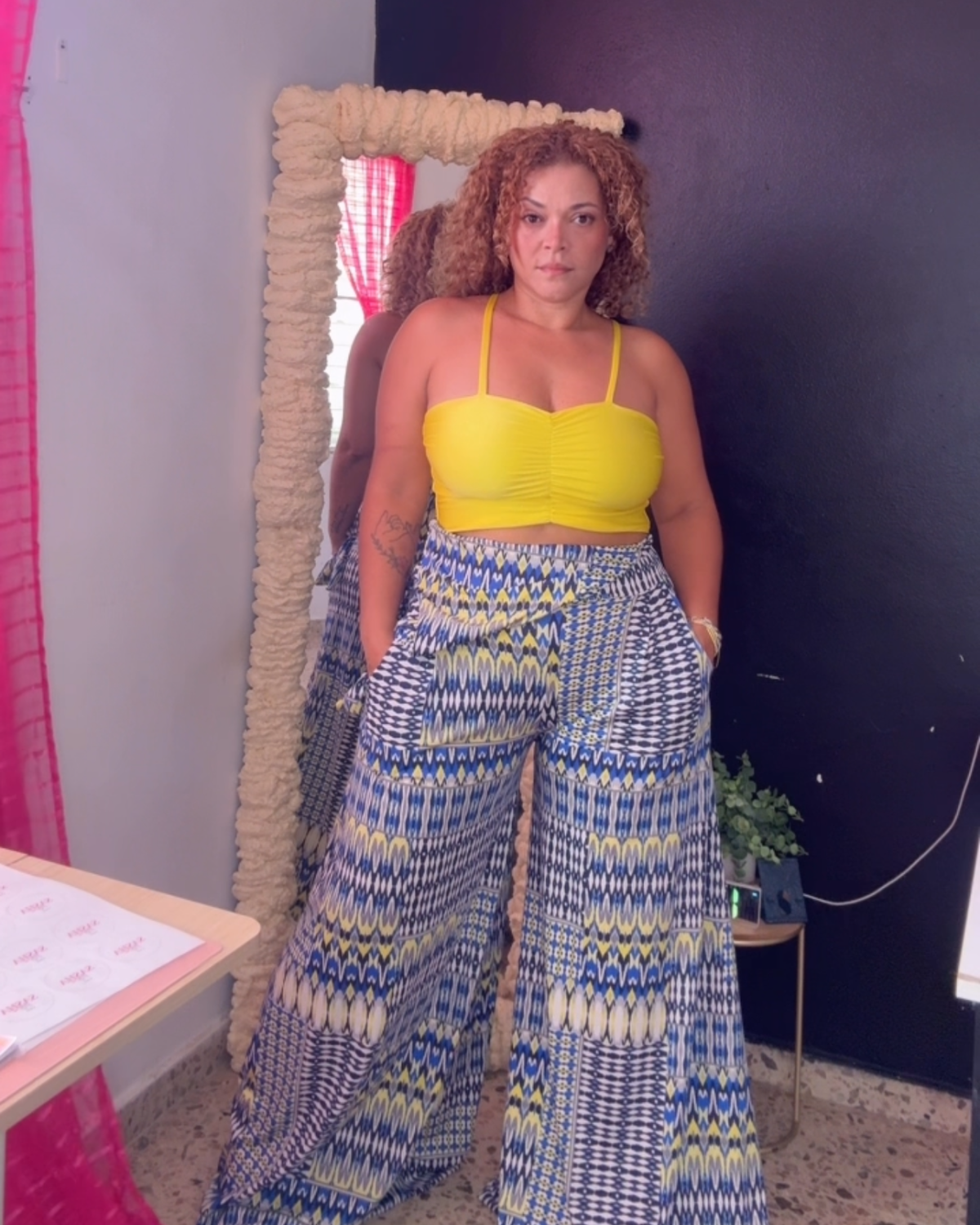 One shoulder Jumper Set