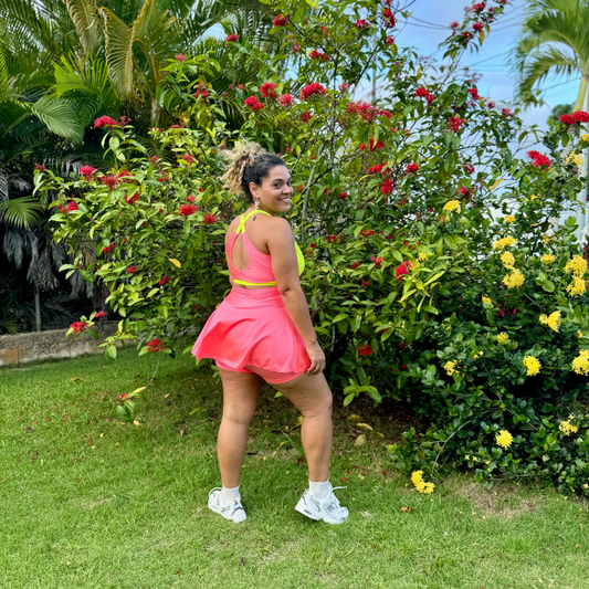 Zone Skort Neon Coral