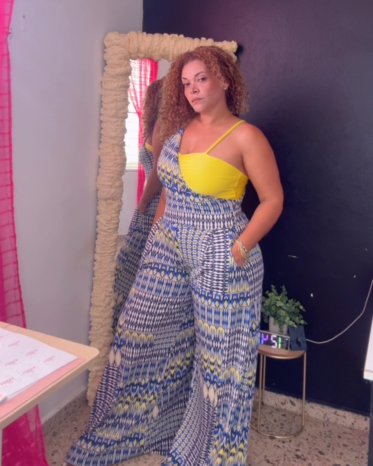 One shoulder Jumper Set